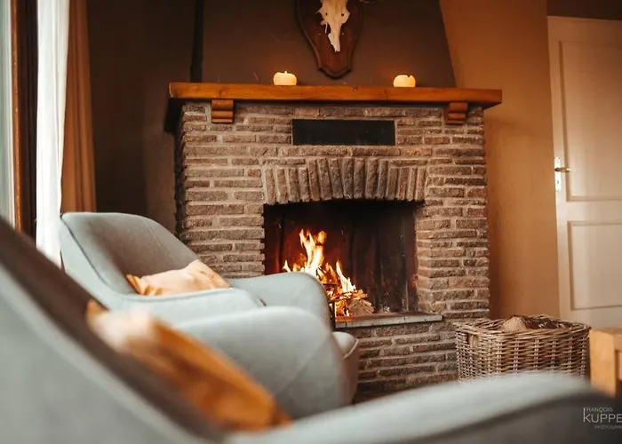 Le Heron 28pers, Malmedy- Cinema, Balneo, Sauna, Jardin 木屋